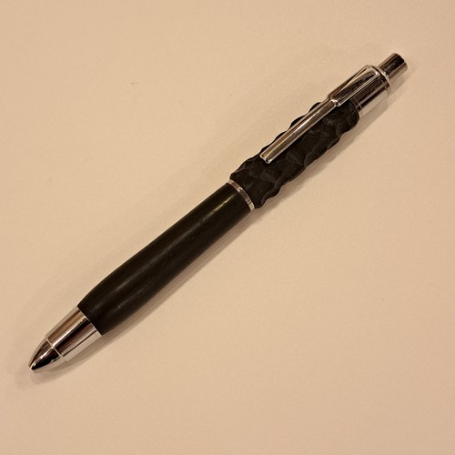 Click to view detail for CR-024 Pen - Black Ebony/Carved/Silver $60